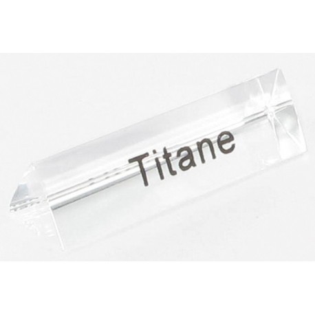 Bloc Plexi Signalétique Titane 35x10xht10 - Lot de 5