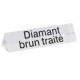 Bloc Plexi Signalétique Diamant brun traité 3