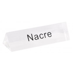 Bloc Plexi Signalétique Nacre  35x10xht10 Lot