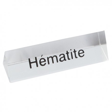 Bloc Plexi Signalétique Hématite  35x10xht10 