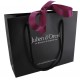 Sac cordons Noir et ruban Fushia 170+60xht140