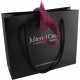 Sac cordons Noir et ruban Fushia 260+100xht23