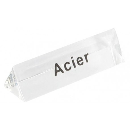 Bloc Plexi Signalétique Acier 35x10xht10 - Lot de 5