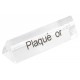 Bloc Plexi Signalétique Plaqué or 35x10xht10 - Lot de 5