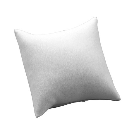 Coussin de présentation carré pour bracelet, gainé simili cuir beige