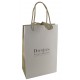 Sac papier, bicolore crème/or, GM, cordons et rubans satin or, DO
