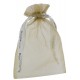 Pochon organza doré, GM, ruban satin crème, DO
