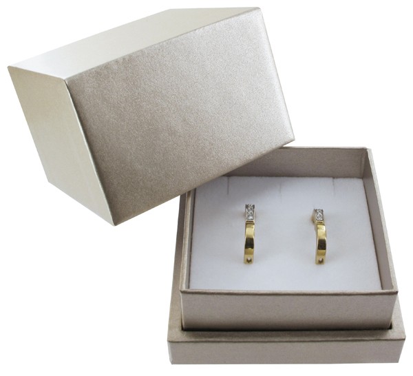 Ancien écrin à Boucles D'oreilles En Cuir KELTZ Strasbourg - 19ème Siècle, D'occasion